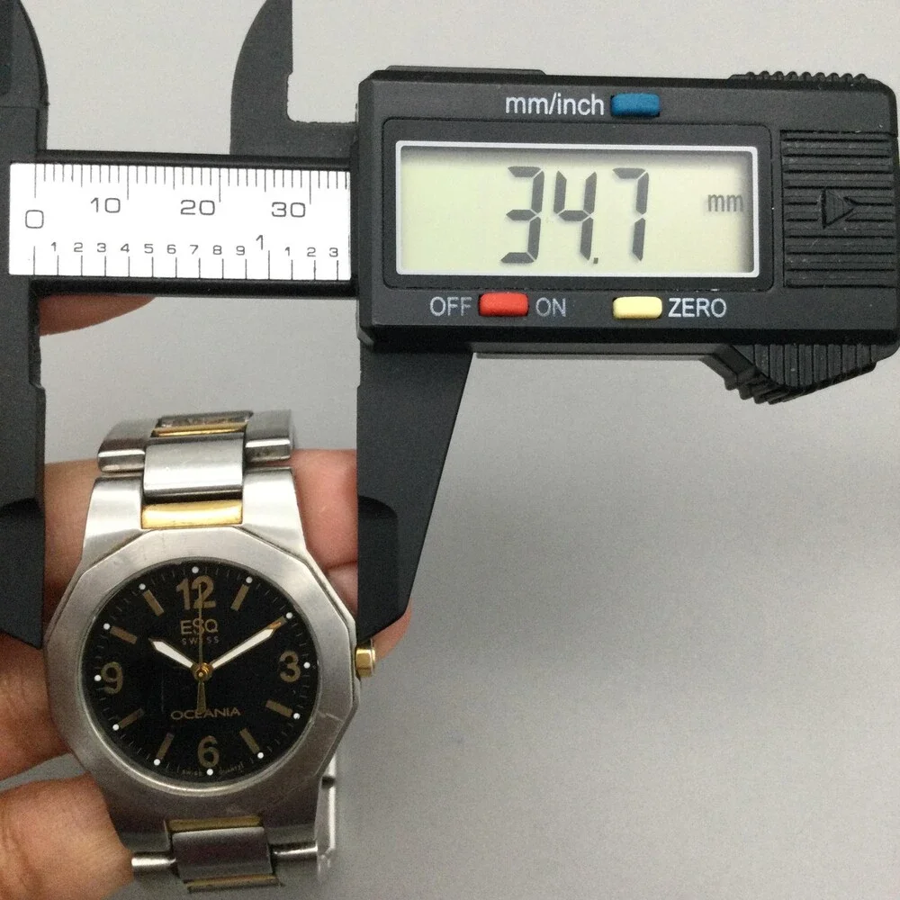 ESQ Movado Oceania Mens Watch 35mm Two Tone Swiss E3701 New Battery 7.25